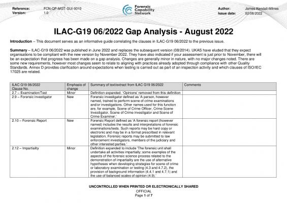 FCN-QP-MGT-GUI-0010 ILAC-G19 06 2022 Gap Analysis August 2022 v1.0.pdf