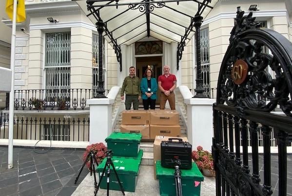 Forensic equipment at Ukraine embassy